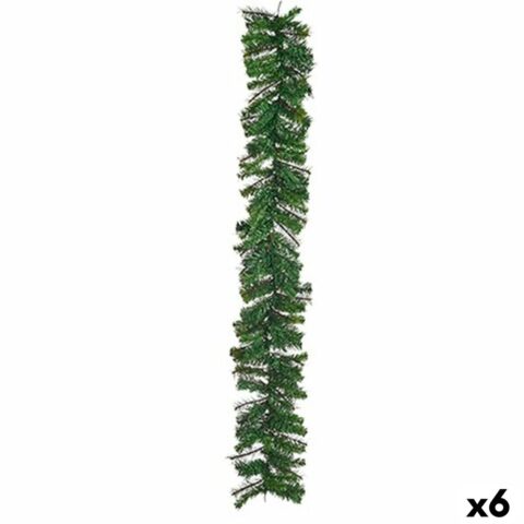 Χριστουγεννιάτικο στεφάνι Κλαδί Πράσινο Πλαστική ύλη 180 x 23 x 4 cm (x6)