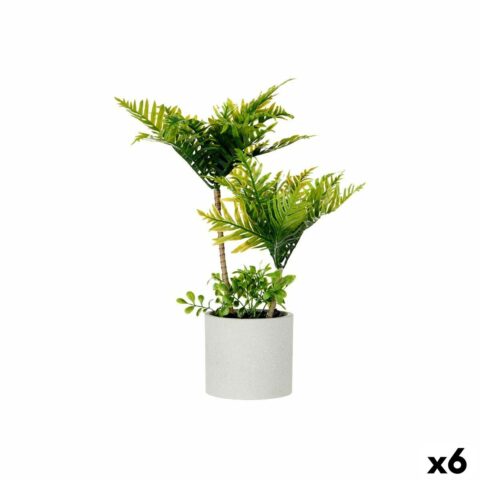 Διακοσμητικό Φυτό Παλάμη Πλαστική ύλη Τσιμέντο 12 x 45 x 12 cm (x6)