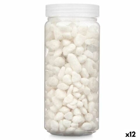 Διακοσμητικές Πέτρες Λευκό 8 - 15 mm 700 g (12 Μονάδες)