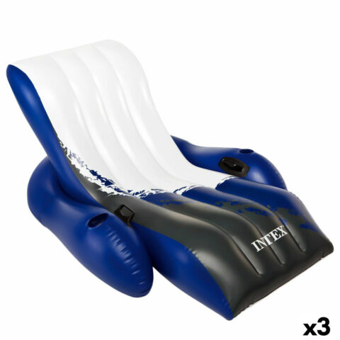 Φουσκωτή Καρέκλα για την Πισίνα Intex Floating Recliner Μπλε Λευκό 180