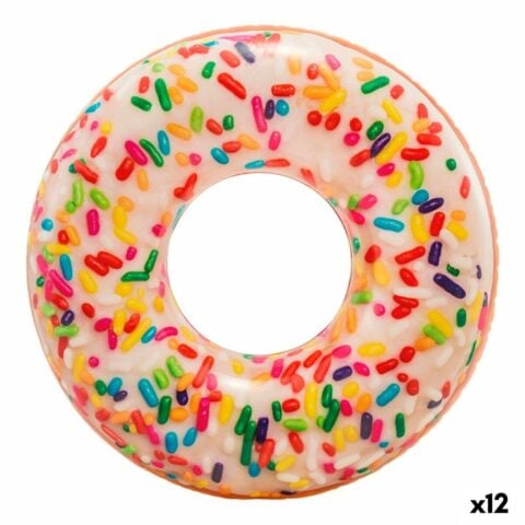 Φουσκωτή ρόδα Intex Donut Λευκό 114 x 25 x 114 cm (12 Μονάδες)