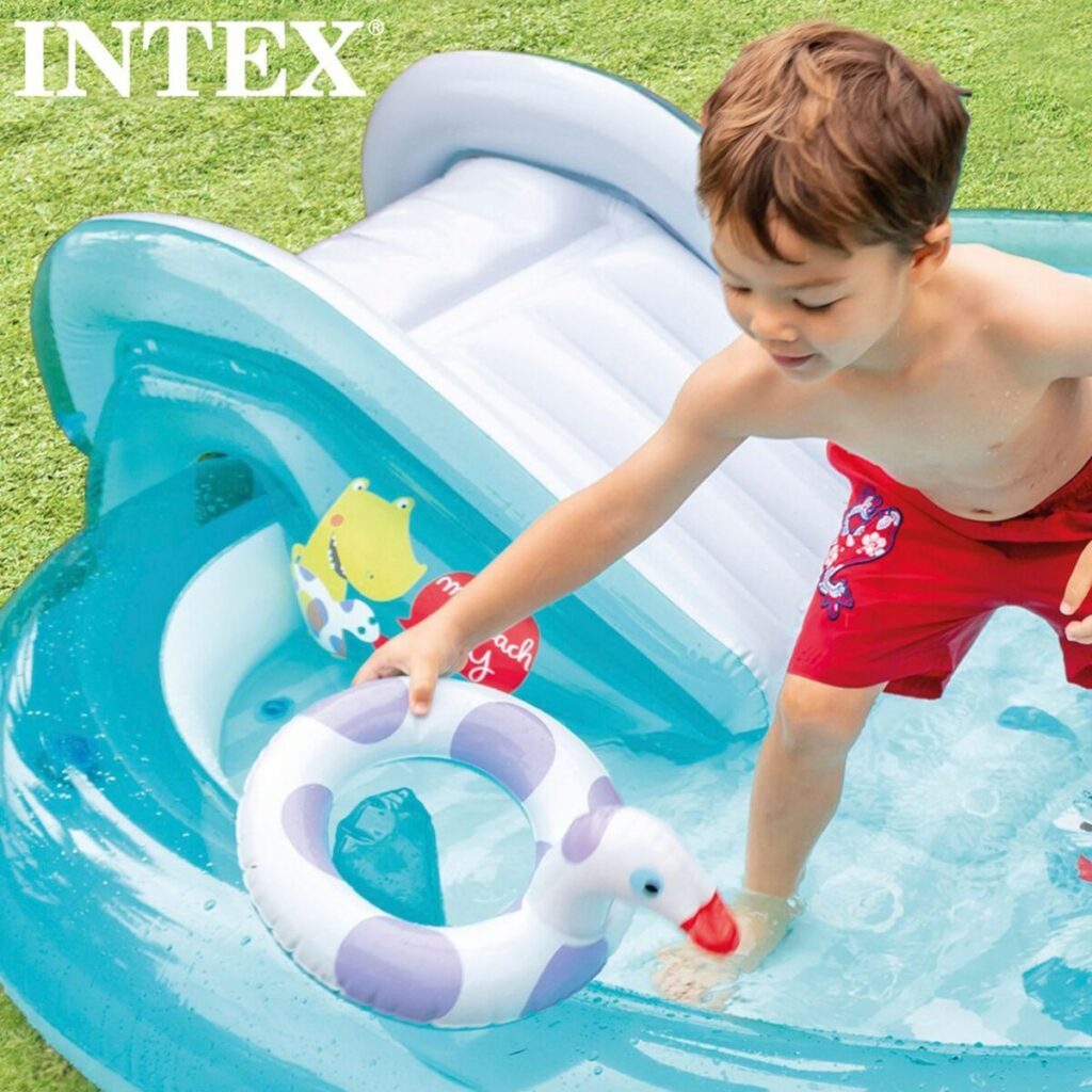 Παιδική πισίνα Intex Παιδική χαρά Κροκόδειλος 201 x 84 x 17 cm (3 Μονάδες)