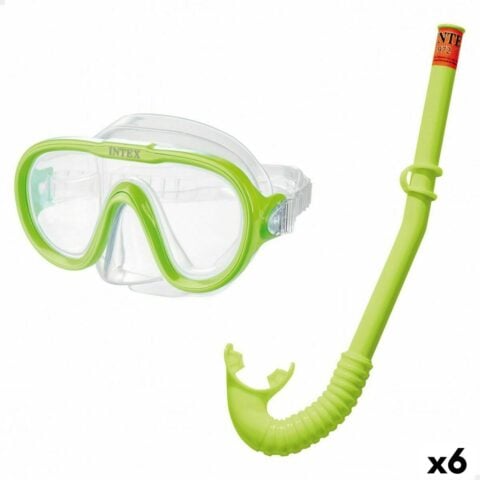Γυαλιά Καταδύσεων με Σωλήνα Intex Adventurer Πράσινο (x6)