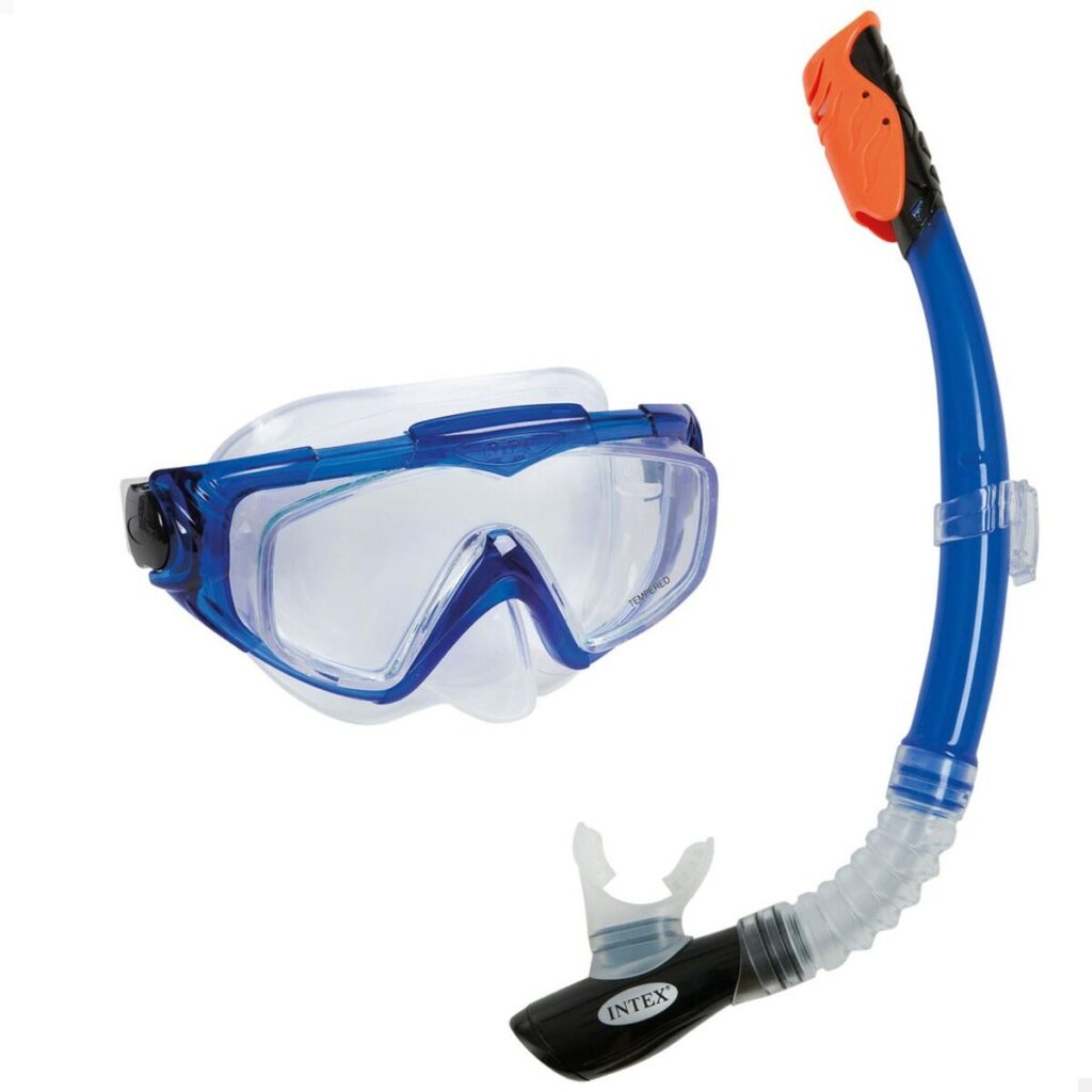 Γυαλιά Καταδύσεων με Σωλήνα Intex Aqua Pro Μπλε (x6)