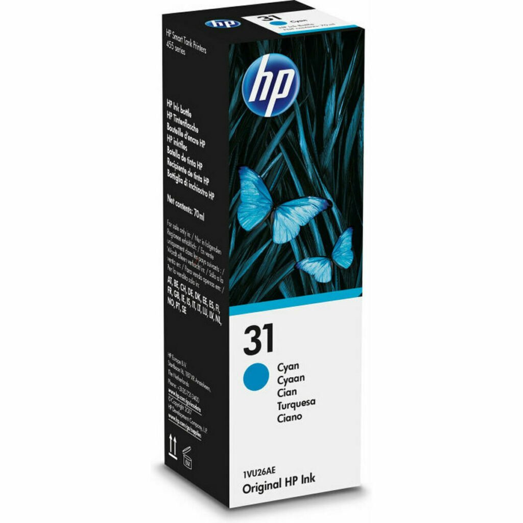 Μελάνι για Επαναφορτιζόμενα Δοχεία HP 31 70-ml Cyan Original Ink Bottle