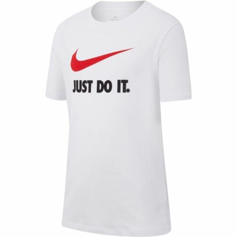 Παιδικό Μπλούζα με Κοντό Μανίκι Nike Sportswear Λευκό