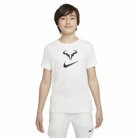 Παιδικό Μπλούζα με Κοντό Μανίκι Nike Court Dri-FIT Rafa Λευκό
