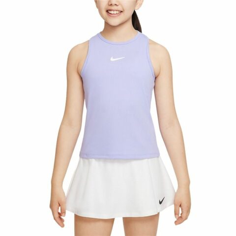 Παιδικό Μπλούζα με Κοντό Μανίκι Nike Court Dri-FIT Victory Λεβάντα