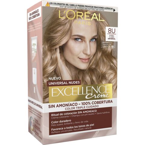 Μόνιμη Βαφή L'Oréal Paris Excellence Nº 8.0-rubio claro