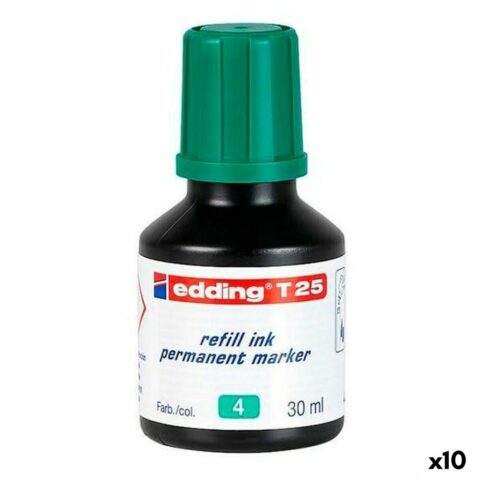 Επαναπληρώστε μελάνι Edding T25 Μόνιμος δείκτης Πράσινο 30 ml (x10)