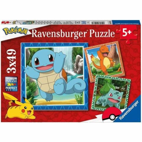 Σετ 3 Παζλ Pokémon Ravensburger 05586 Bulbasaur