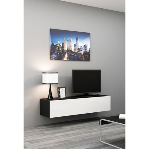 Τραπέζι Τηλεόρασης Cama Meble RTV VIGO140 c/b Λευκό Μαύρο 140 x 30 x 40 cm