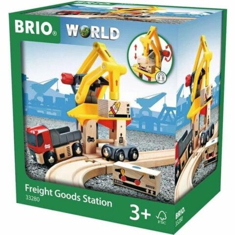 Παιχνίδι Kατασκευή Brio Freight Loading Crane Πολύχρωμο Multi 6 Τεμάχια
