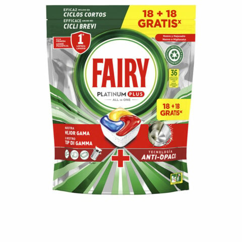 Ταμπλέτες για το Πλυντήριο Πιάτων Fairy Platinum Plus (36 Μονάδες)