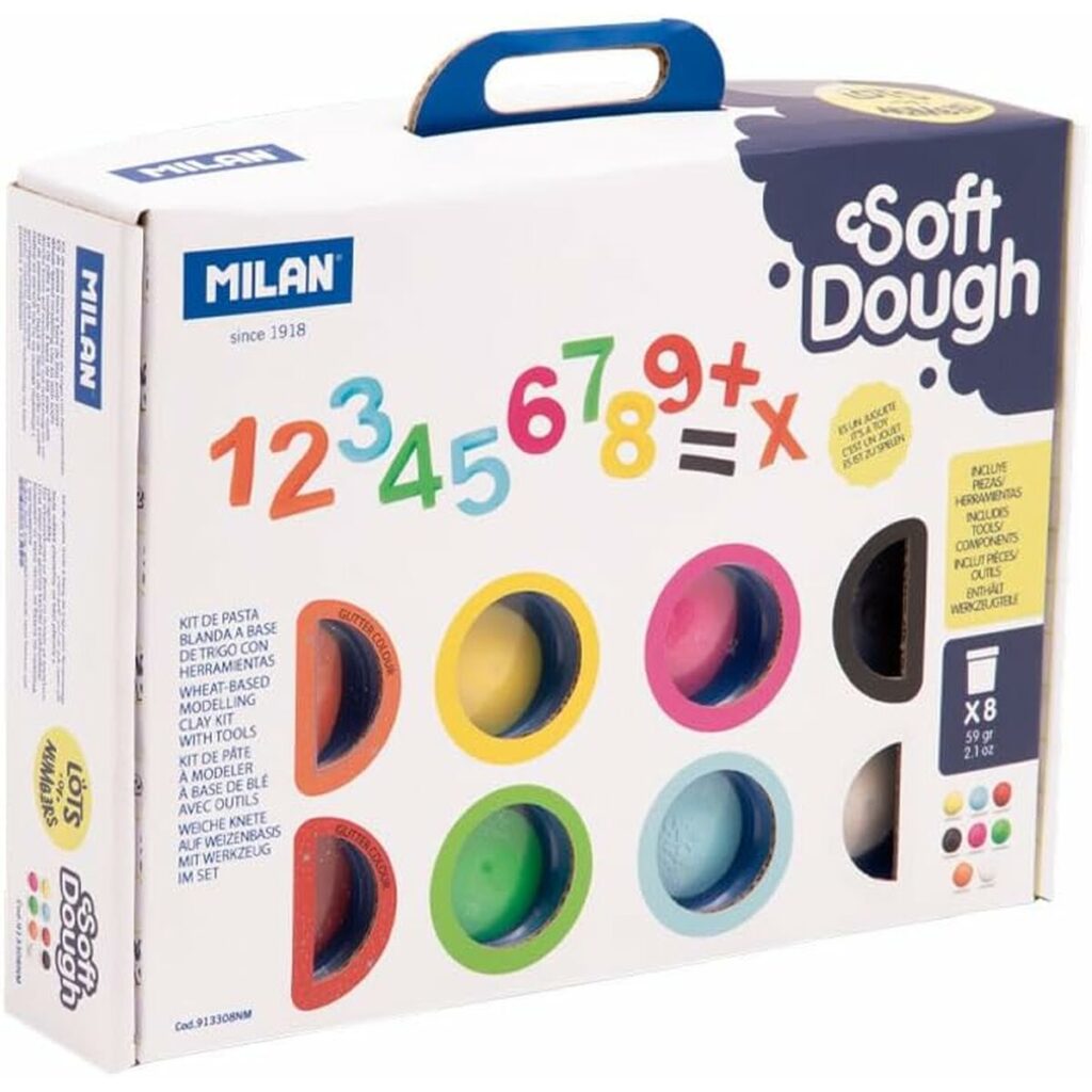 Μοντελοποίηση πάστας Milan Soft Dough Lots of Numvers Πολύχρωμο