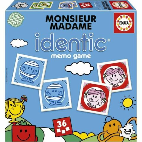 Εκπαιδευτικό παιχνίδι Educa Monsieur Madame Identic (FR)