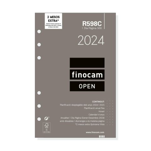 Ανταλλακτικό για ατζέντα Finocam Open R598C 2024 Λευκό 11