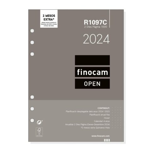 Ανταλλακτικό για ατζέντα Finocam Open R1097C 2024 Λευκό 15