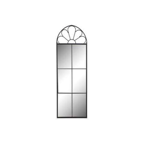 Τοίχο καθρέφτη DKD Home Decor Μαύρο Σίδερο Παράθυρο 55 x 2 x 169 cm
