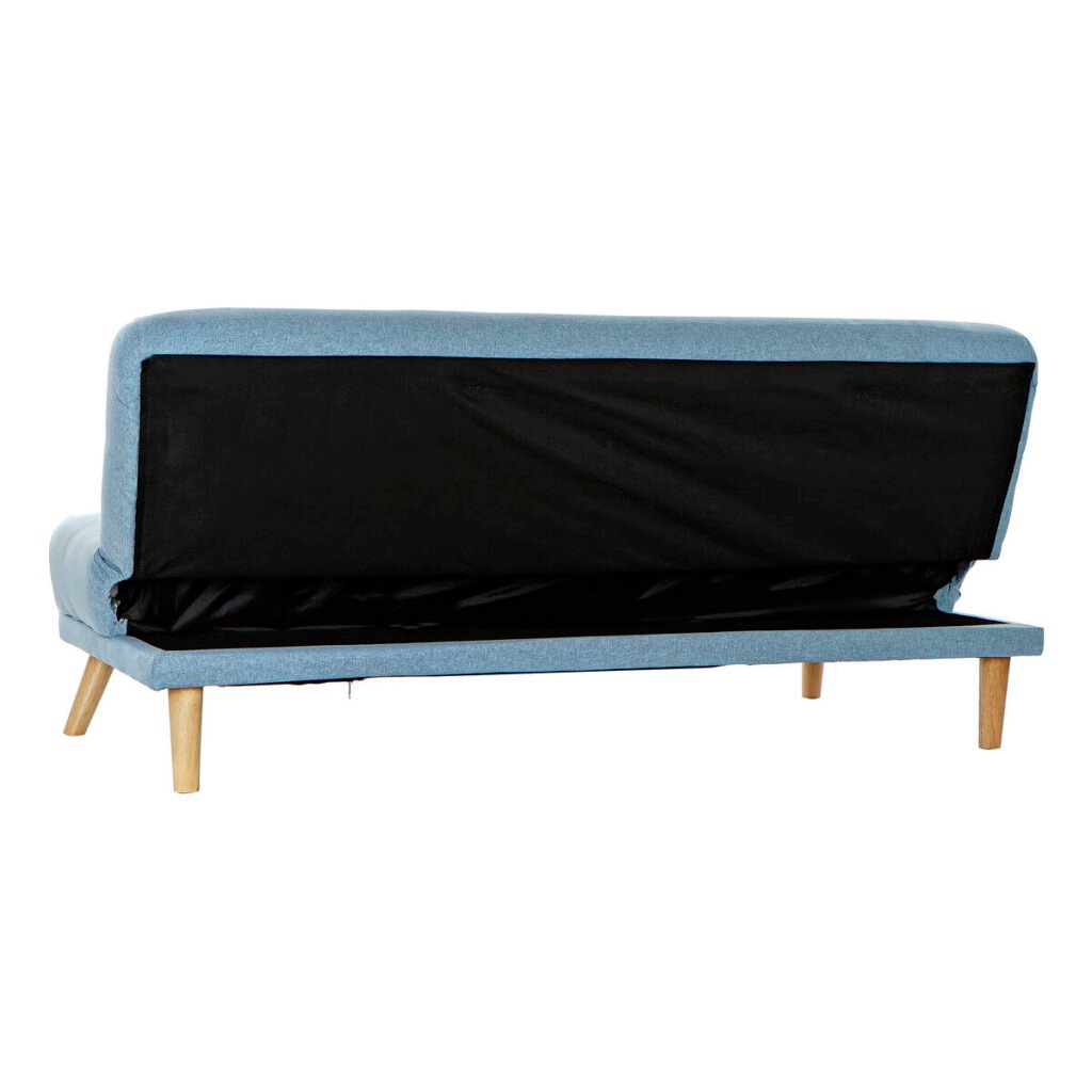 Καναπές-Κρεβάτι DKD Home Decor Πολύχρωμο Sky μπλε Ξύλο ξύλο καουτσούκ Scandi 172 x 80 x 76 cm