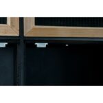 Ντουλάπι DKD Home Decor Μαύρο Ξύλο Μέταλλο Κρυστάλλινο (80 x 35 x 180 cm)