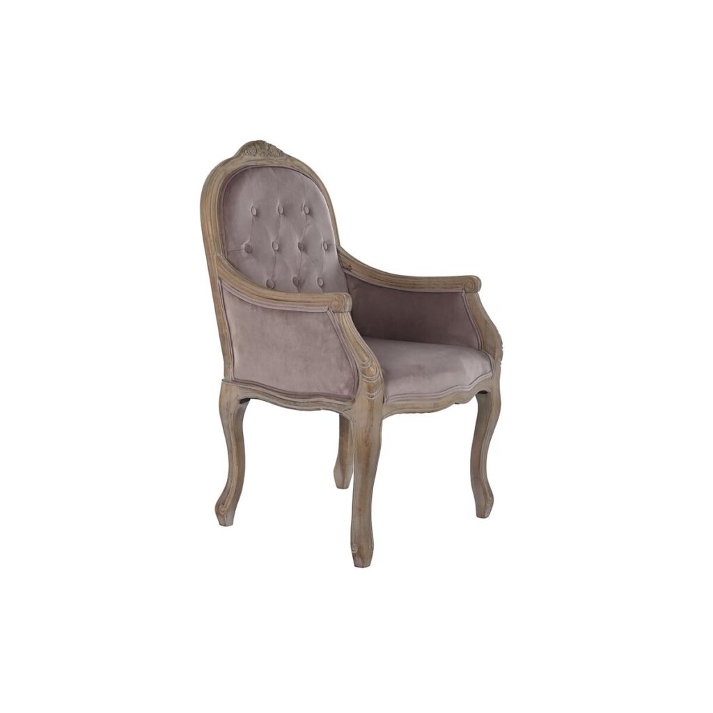 Καρέκλα Τραπεζαρίας DKD Home Decor Ροζ Φυσικό 62 x 55 x 100 cm 63