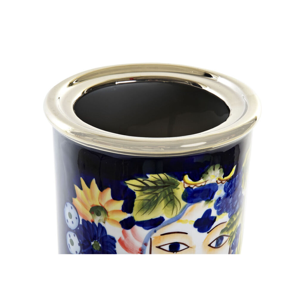 Βάζο DKD Home Decor Πορσελάνη Μαύρο Shabby Chic (15 x 15 x 38 cm)