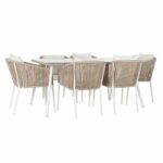 Σετ Τραπέζι με Καρέκλες DKD Home Decor Μπεζ 78 cm 163 x 95 x 6 cm