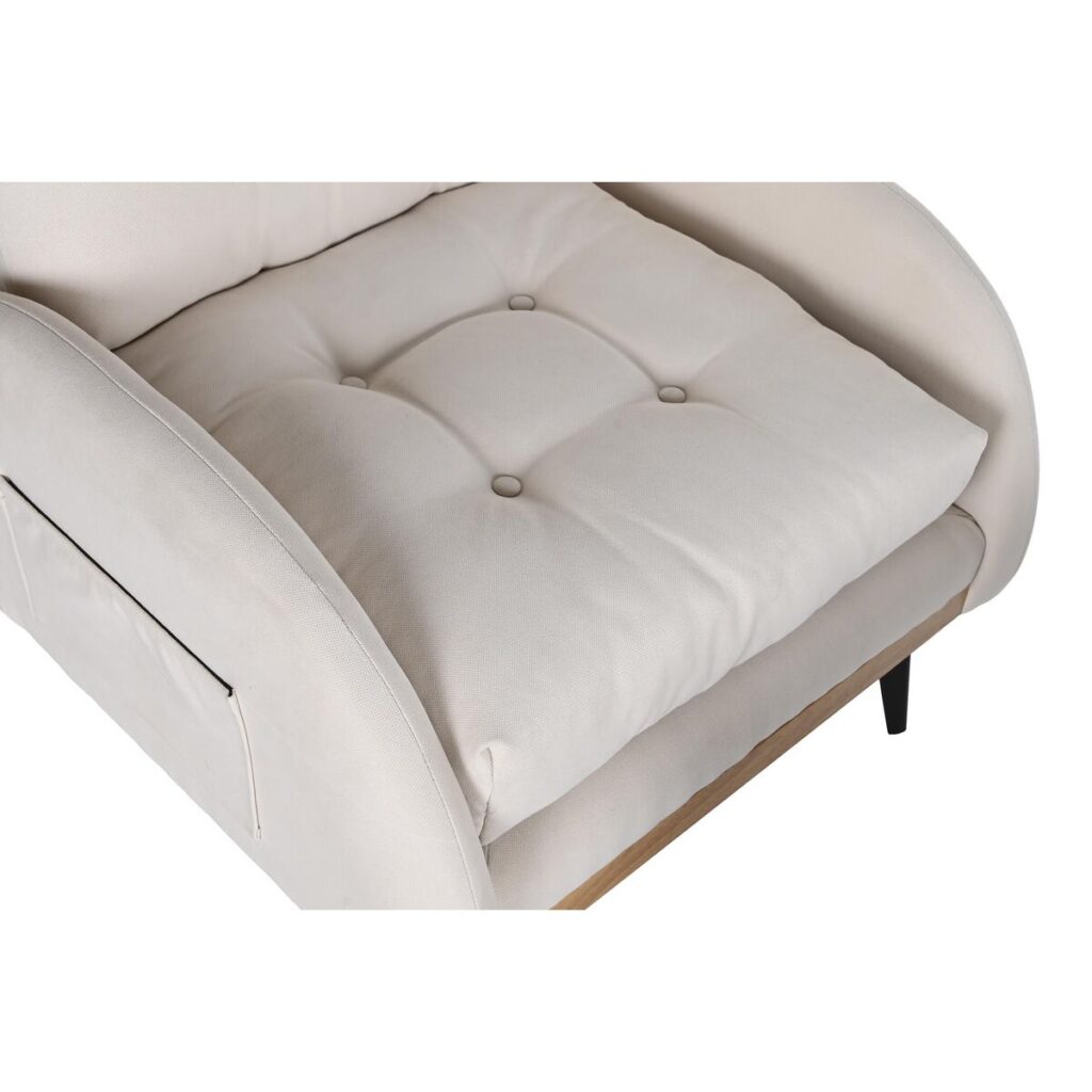Καναπές-Κρεβάτι DKD Home Decor Κρεμ Μέταλλο Scandi 74 x 85 x 90 cm