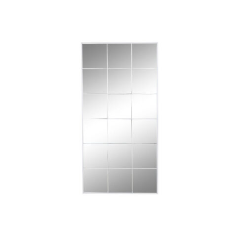Τοίχο καθρέφτη DKD Home Decor Λευκό Κρυστάλλινο Σίδερο Καθρέφτης Παράθυρο 90 x 1 x 180 cm