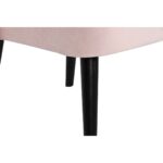 Κάθισμα DKD Home Decor Μαύρο Ανοιχτό Ροζ Ξύλο 60 x 70 x 78 cm