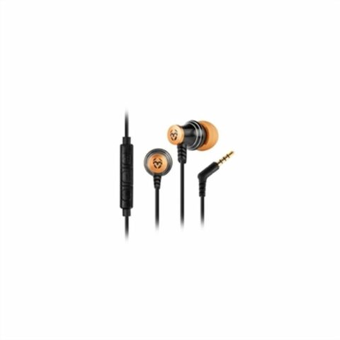 Ακουστικά με Μικρόφωνο Krom NXKROMKINEAR Μαύρο Πορτοκαλί Μαύρο/Πορτοκαλί