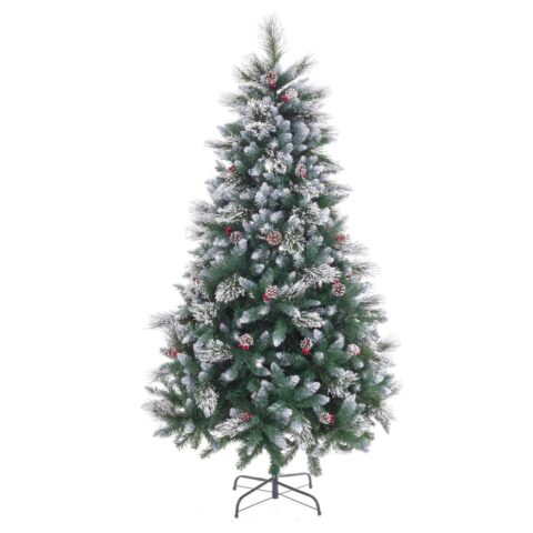 Χριστουγεννιάτικο δέντρο Λευκό Κόκκινο Πράσινο Φυσικό PVC Μέταλλο 240 cm