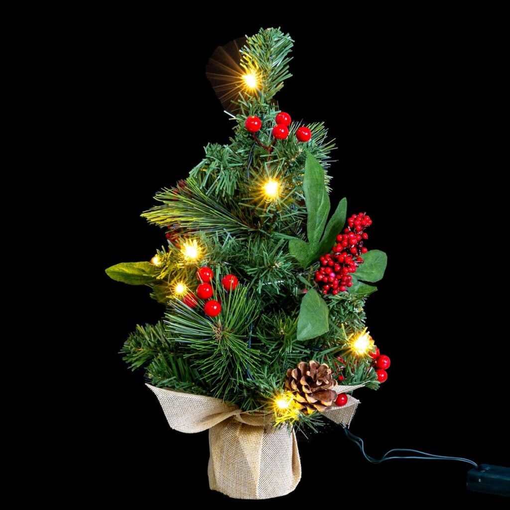 Χριστουγεννιάτικο δέντρο Πολύχρωμο PVC Μέταλλο 20 x 20 x 40 cm
