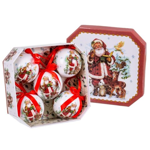 Χριστουγεννιάτικες μπάλες Πολύχρωμο χαρτί Polyfoam Άη Βασίλης 7