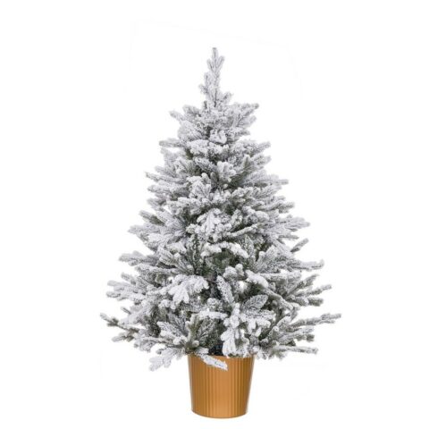 Χριστουγεννιάτικο δέντρο Χρυσό πολυαιθυλένιο Χιονισμένο 58 x 58 x 90 cm