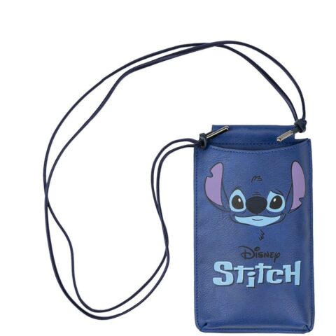 Τσάντα για κινητό τηλέφωνο Stitch Μπλε 10 X 18 X 1 CM