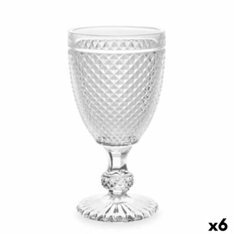 Ποτήρι Κρασί Διαμάντι Διαφανές Γυαλί 256 ml (x6)