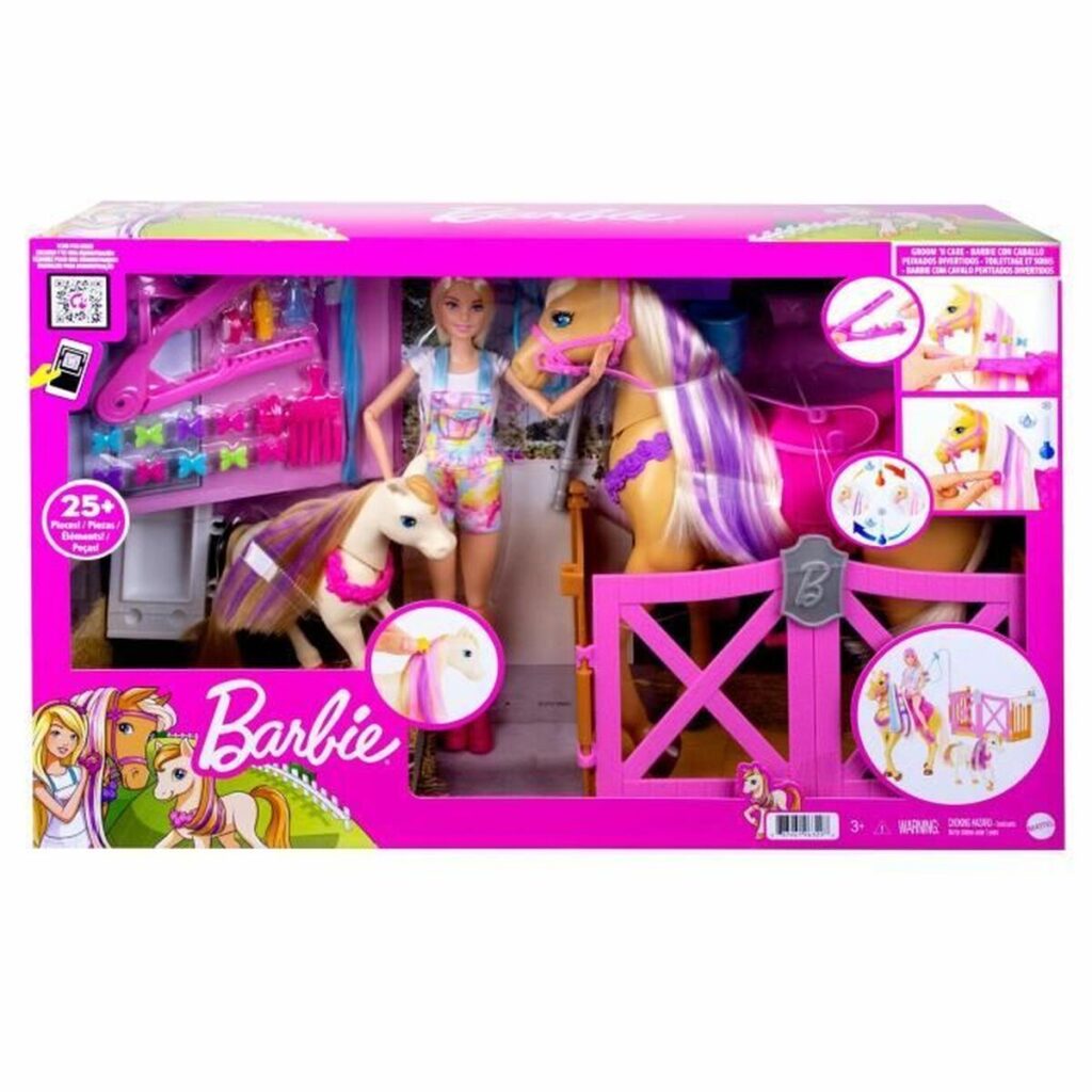 Σετ παιχνιδιών Barbie Toilettage des Chevaux Πλαστική ύλη