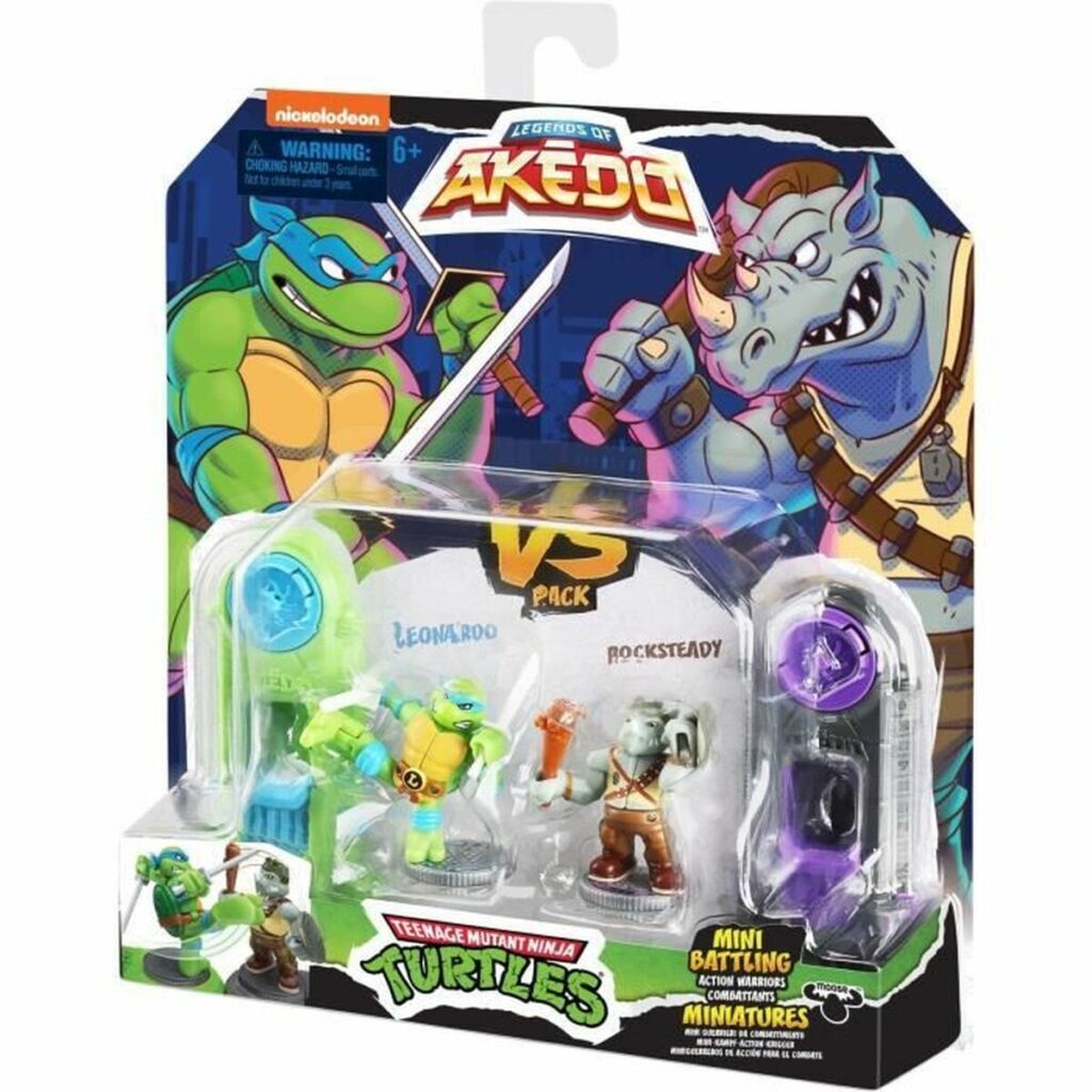 Στρατιωτικές φιγούρες Teenage Mutant Ninja Turtles Legends of Akedo: Leonardo vs Rocksteady