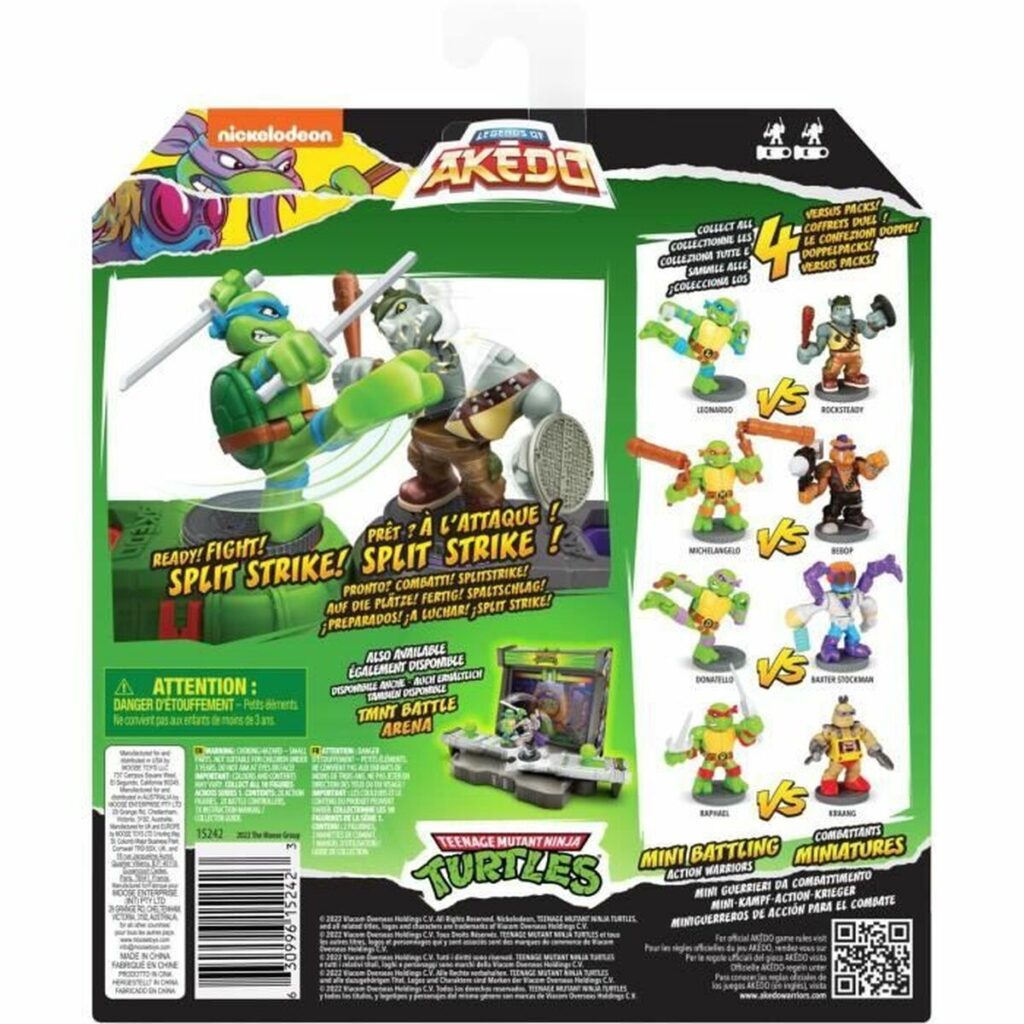 Στρατιωτικές φιγούρες Teenage Mutant Ninja Turtles Legends of Akedo: Leonardo vs Rocksteady