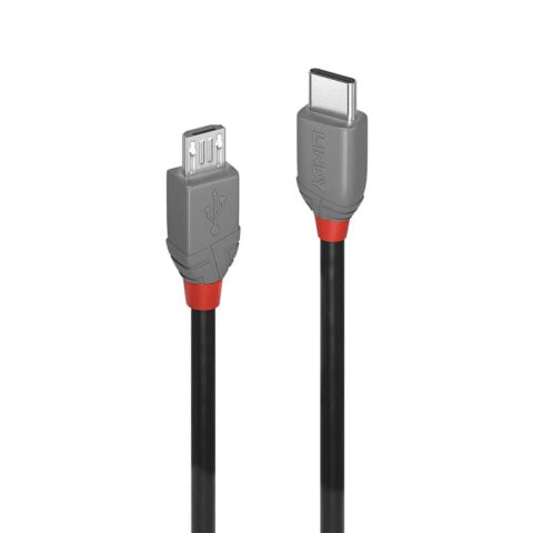 Καλώδιο USB LINDY 36892 Μαύρο Μαύρο/Γκρι 2 m