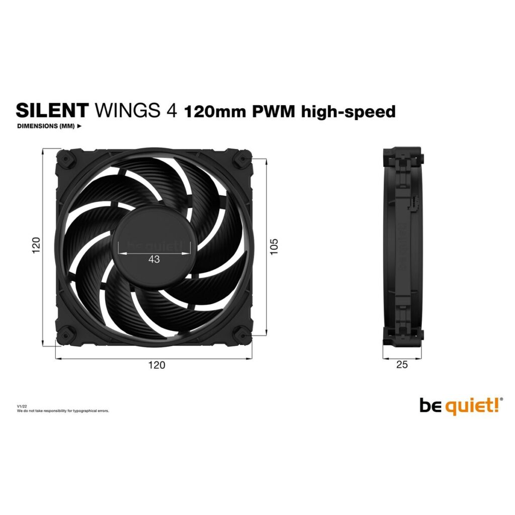 Ανεμιστήρας Κουτί Be Quiet! BL094 Ø 12 cm (x1)