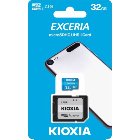 Κάρτα Μνήμης Micro SD με Αντάπτορα Kioxia Exceria UHS-I Κατηγορία 10 Μπλε 32 GB