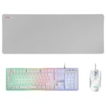 Πακέτο Gaming Mars Gaming MCPXWES LED RGB Λευκό Πληκτρολόγιο Qwerty