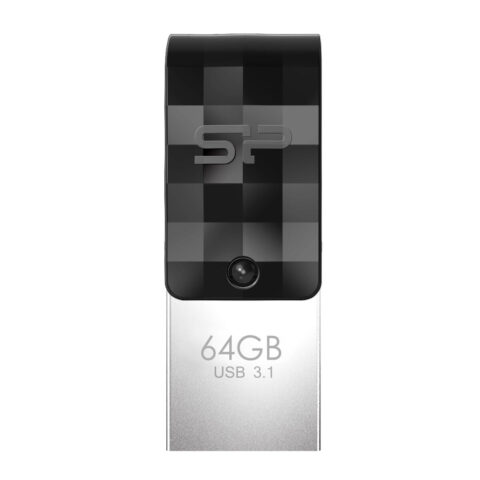 Στικάκι USB Silicon Power Mobile C31 Μαύρο/Ασημί 64 GB