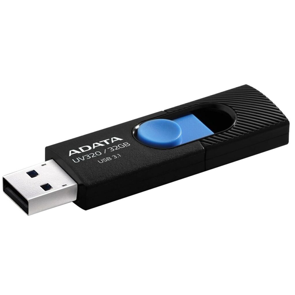 Στικάκι USB Adata UV320 Μαύρο Μαύρο/Μπλε 32 GB