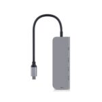 USB-C Hub Real-El REAL-EL CQ-700 5 σε 1 Μαύρο Γκρι 100 W