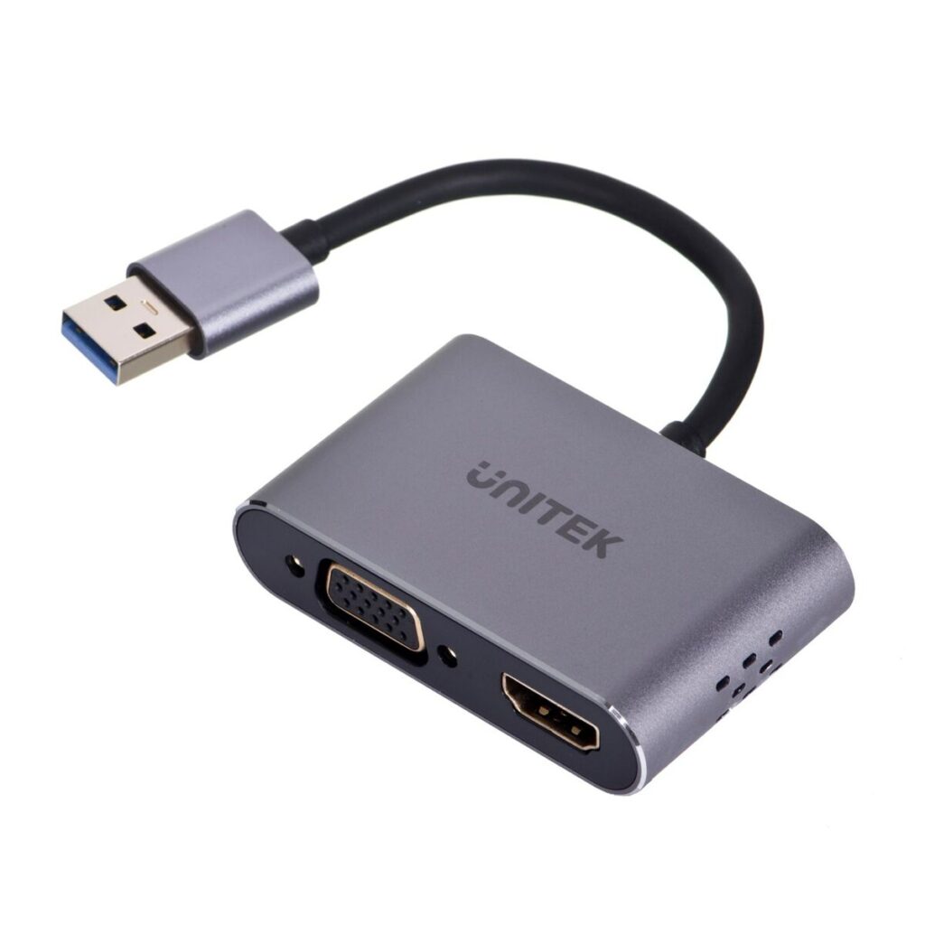 Αντάπτορας USB σε VGA/HDMI Unitek V1304A 15 cm