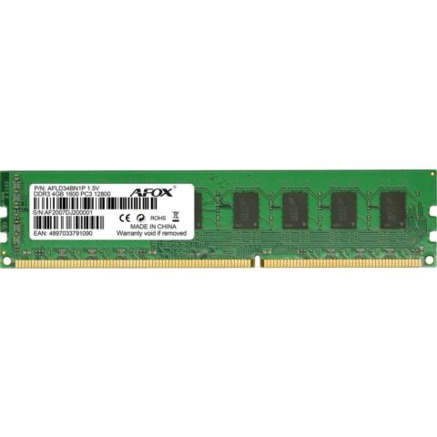Μνήμη RAM Afox DDR3 1600 UDIMM CL11 4 GB